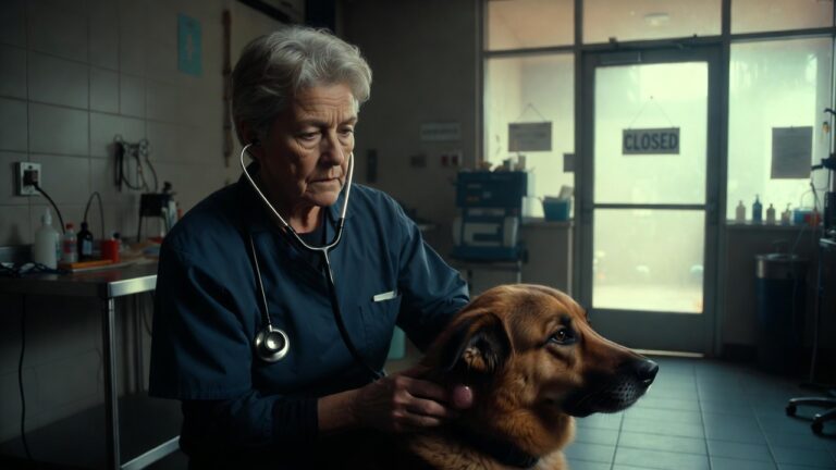I was the senior vet on duty when they brought in a “feral” 8-year-old German Shepherd for euthanasia—but tracing the odd lump behind its ear made me quietly lock the clinic doors.