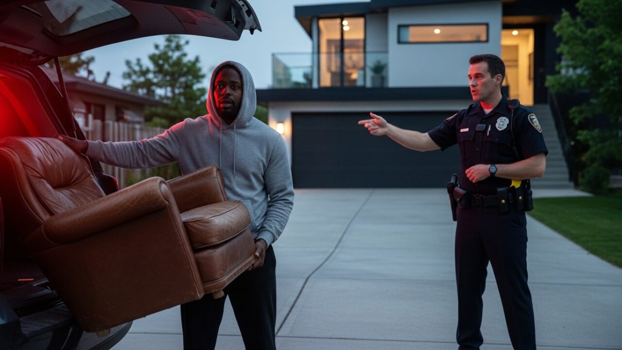 “You Don’t Belong Here,” The Officer Sneered At The Black Homeowner. Then I Pulled Out The Deed And His Face Went Pale.
