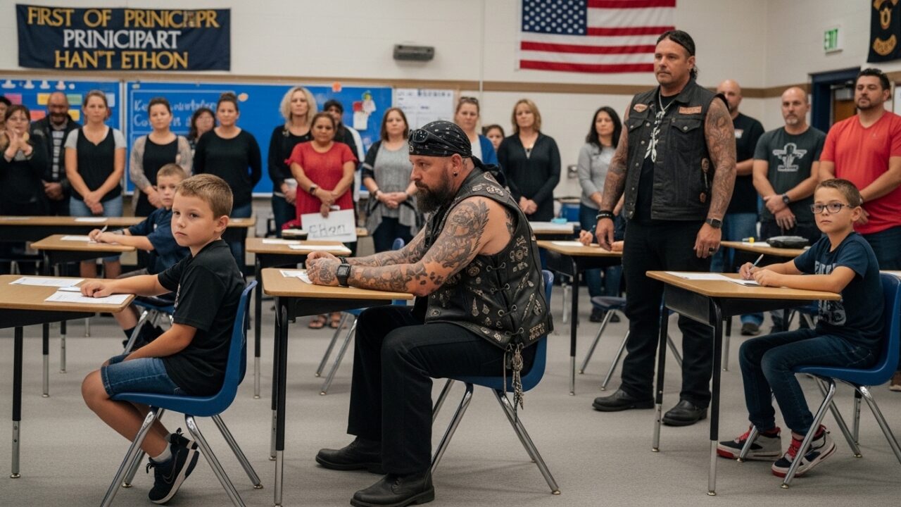 “The Principal Demanded Every Parent Stand Beside Their Child On Opening Day. When I Saw The 8-Year-Old Boy Sitting Completely Alone In The Third Row, My Heart Sank… Then The Gym Doors Slammed Open.”