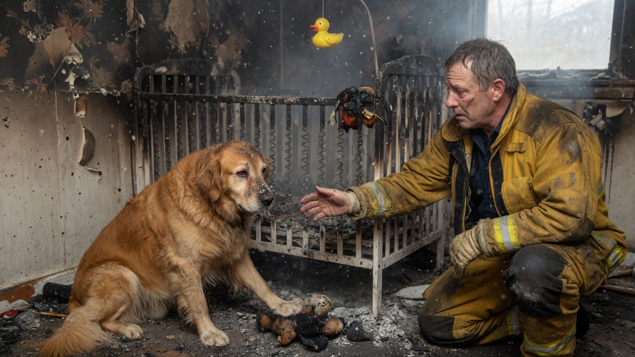 “I Walked Into The Smoldering Ruins Of A Nursery… The Burned Dog Sitting By The Empty Crib Was Hiding Something That Broke Every Man On My Crew.”