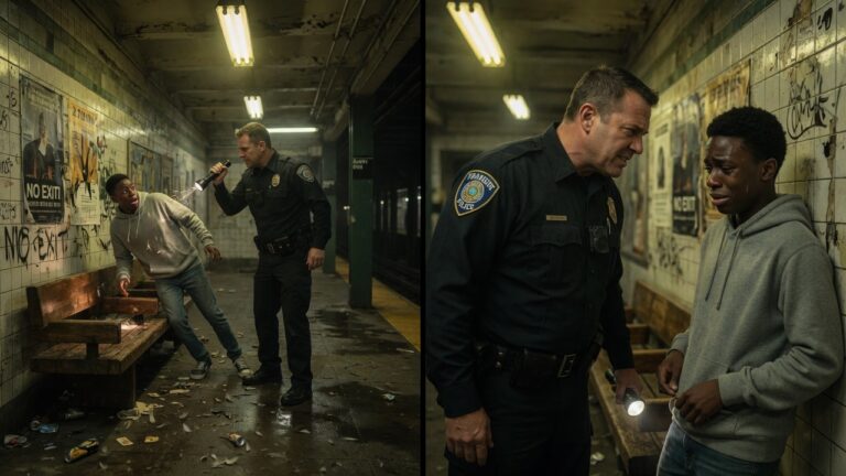 “I Was Waiting For The Last Subway Train At 1 AM With Absolutely No Witnesses Around. Then, The Transit Officer Began A Terrifying Game Of Intimidation That Proved Why The Truth Means Nothing When Nobody Is Watching.”