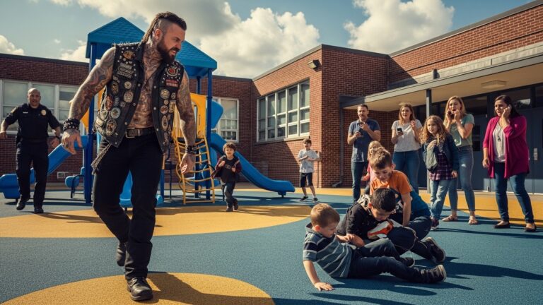 “I Thought He Was A Predator Lunging For My Son At Recess… But When He Reached Into His Vest, I Realized How Wrong I Was About The Monster.”