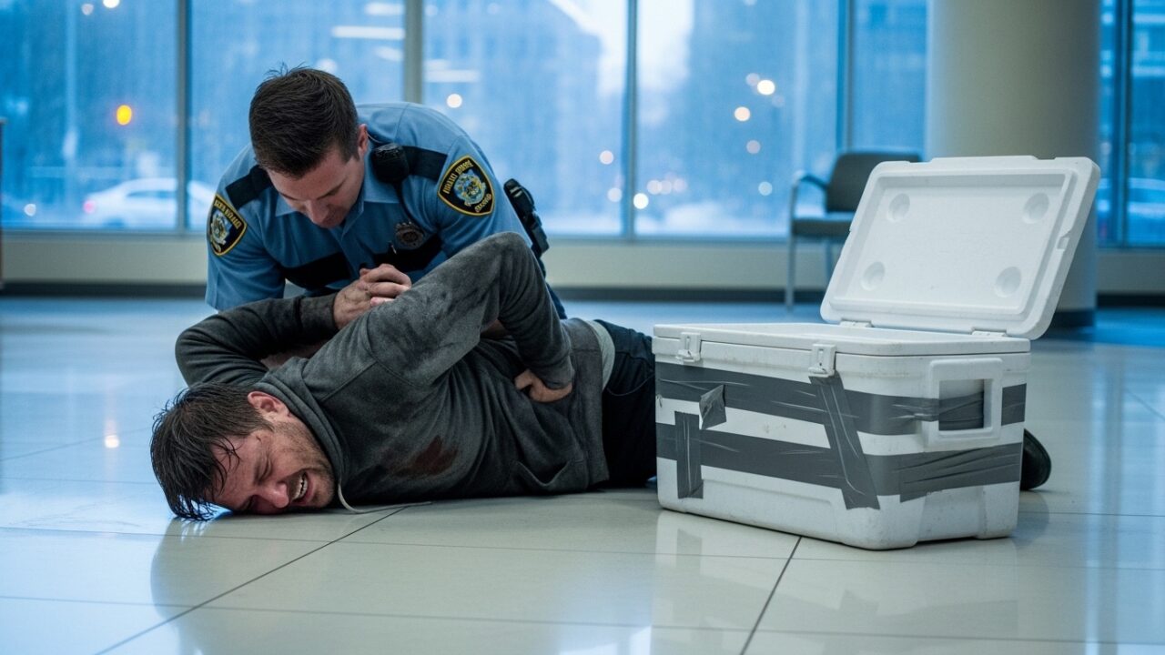 The hospital security blocked the “thug” at the entrance, never imagining he was carrying a human heart for the surgery on floor 5.
